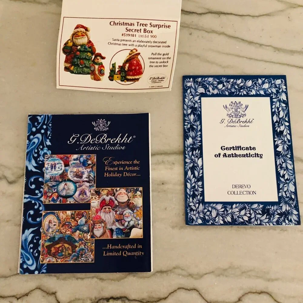 Derevo Collection G. DeBrekht‎ Secret Surprise Santa Box Figurine Box